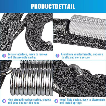 Adjustable Professional Hand Grip Strengthener (200Lbs-1200Lbs) - No-Slip Metal Heavy-Duty Finger Trainer for Exercise