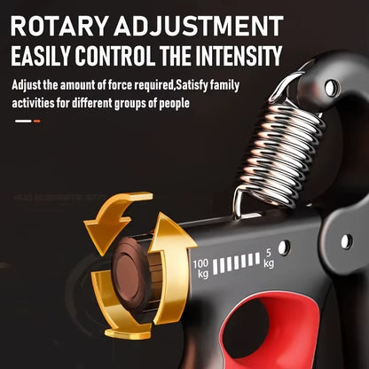 Adjustable Grip Strengthener for Hand and Wrist Muscle Recovery - 5-100Kg Fitness Trainer