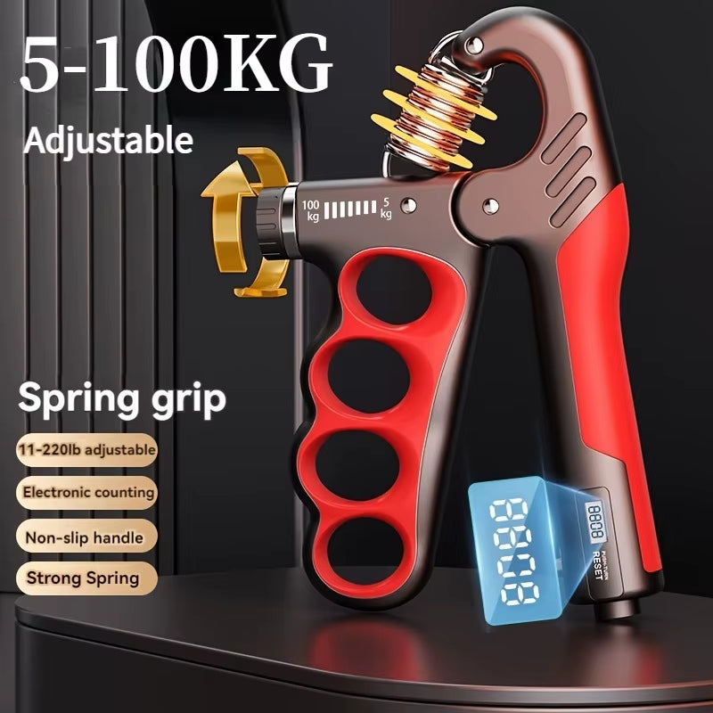 Adjustable Grip Strengthener for Hand and Wrist Muscle Recovery - 5-100Kg Fitness Trainer